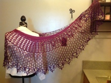 Dragonfruit Shawl in a gradient by Mamalaw on Ravelry